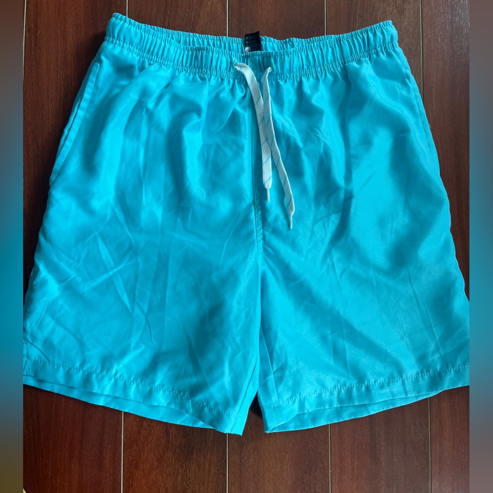 George Men's Aqua Swim Trunks Size Small